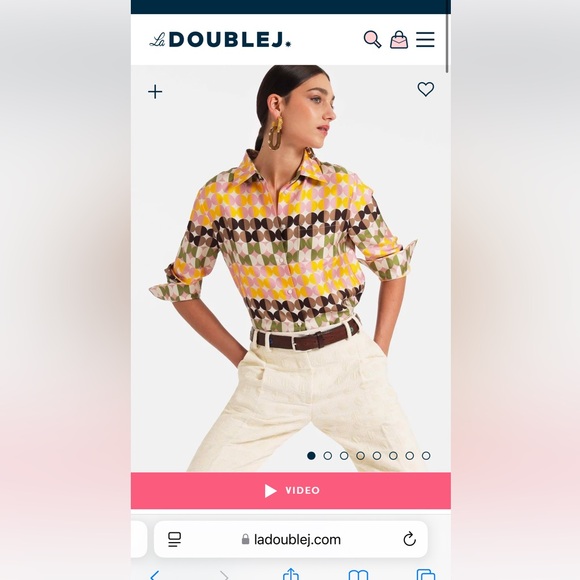 la double J 100% silk blouse size small NWT - Picture 2 of 7